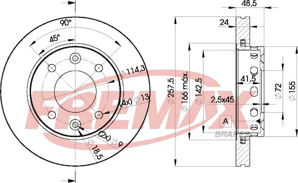 FREMAX BD-3248 - Kočioni disk www.molydon.hr