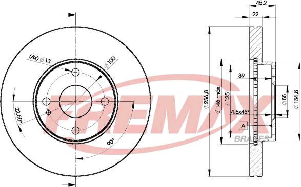 FREMAX BD-3256 - Kočioni disk www.molydon.hr