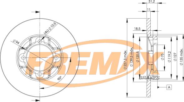 FREMAX BD-3251 - Kočioni disk www.molydon.hr