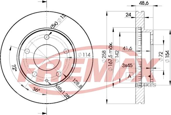 FREMAX BD-3258 - Kočioni disk www.molydon.hr