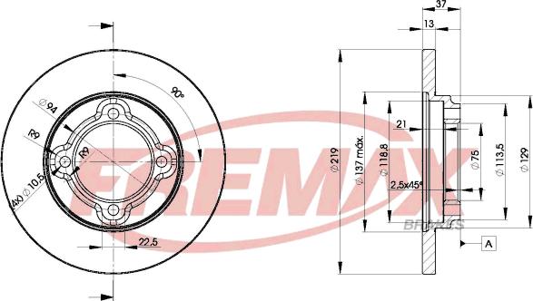 FREMAX BD-3252 - Kočioni disk www.molydon.hr