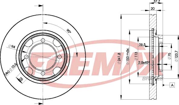 FREMAX BD-3264 - Kočioni disk www.molydon.hr