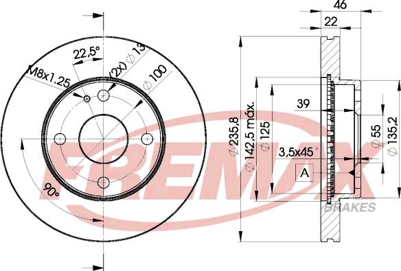 FREMAX BD-3265 - Kočioni disk www.molydon.hr