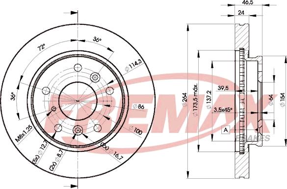 FREMAX BD-3260 - Kočioni disk www.molydon.hr