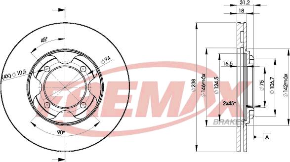 FREMAX BD-3261 - Kočioni disk www.molydon.hr