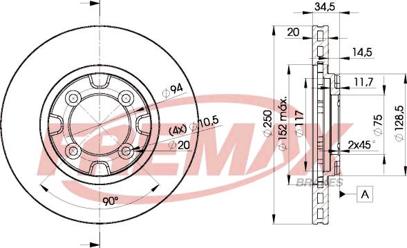 FREMAX BD-3263 - Kočioni disk www.molydon.hr