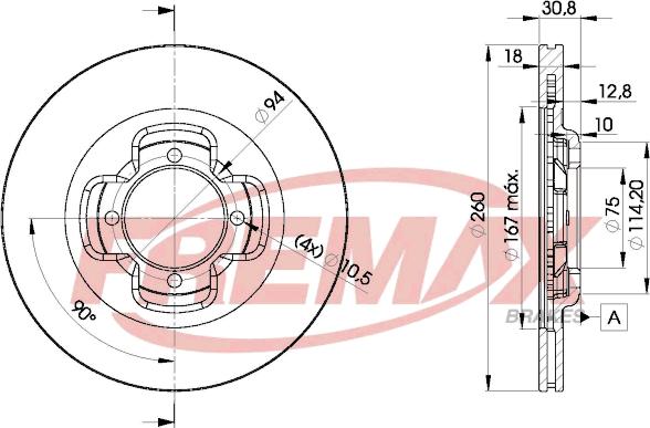 FREMAX BD-3262 - Kočioni disk www.molydon.hr