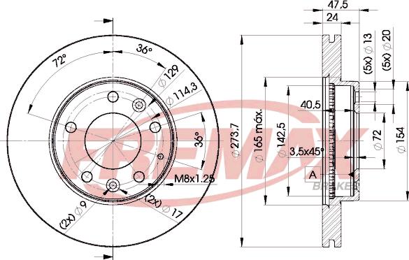 FREMAX BD-3267 - Kočioni disk www.molydon.hr