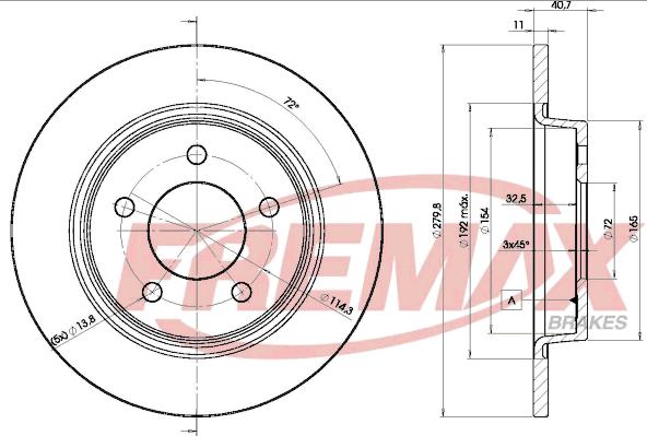 FREMAX BD-3276 - Kočioni disk www.molydon.hr