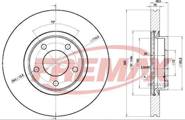 FREMAX BD-3273 - Kočioni disk www.molydon.hr