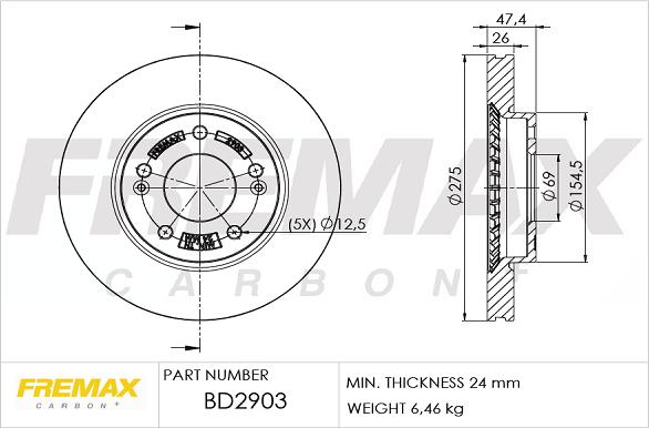 FREMAX BD-2903 - Kočioni disk www.molydon.hr