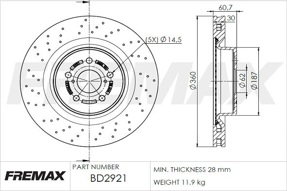 FREMAX BD-2921 - Kočioni disk www.molydon.hr