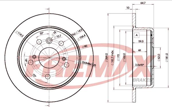 FREMAX BD-2443 - Kočioni disk www.molydon.hr