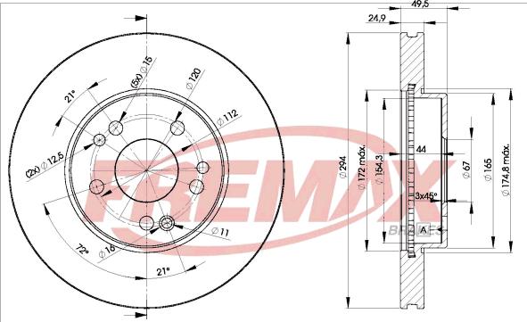 FREMAX BD-2412 - Kočioni disk www.molydon.hr