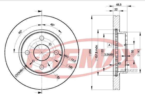 FREMAX BD-2550 - Kočioni disk www.molydon.hr