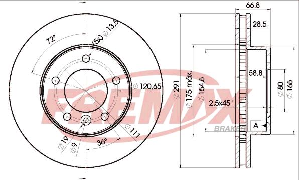 FREMAX BD-2519 - Kočioni disk www.molydon.hr