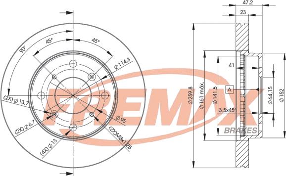 FREMAX BD-2584 - Kočioni disk www.molydon.hr