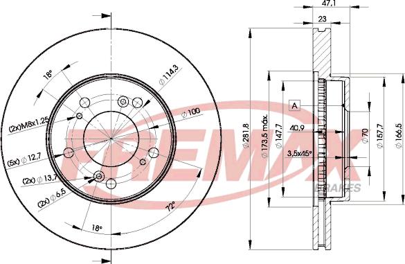 FREMAX BD-2586 - Kočioni disk www.molydon.hr