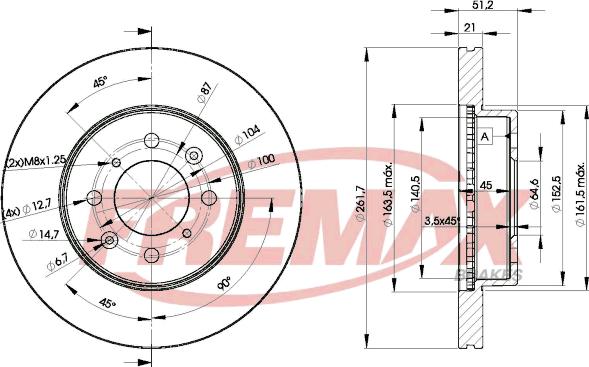 FREMAX BD-2581 - Kočioni disk www.molydon.hr