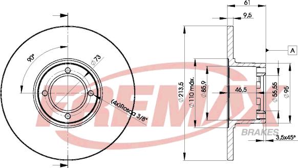 FREMAX BD-2612 - Kočioni disk www.molydon.hr