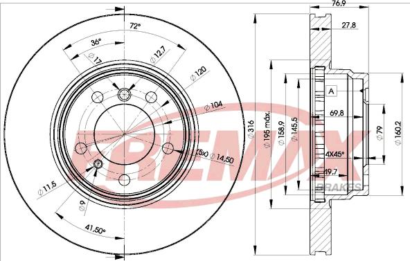 FREMAX BD-2093 - Kočioni disk www.molydon.hr