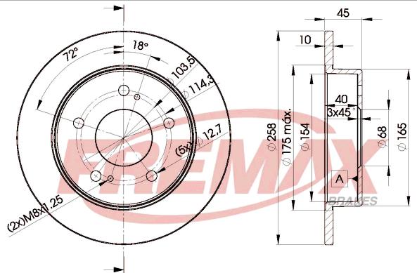 FREMAX BD-2044 - Kočioni disk www.molydon.hr