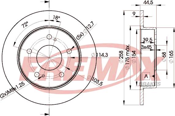 FREMAX BD-2045 - Kočioni disk www.molydon.hr