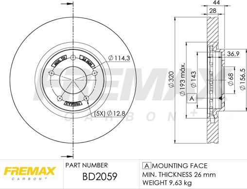 FREMAX BD-2059 - Kočioni disk www.molydon.hr