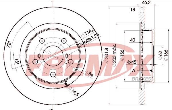 FREMAX BD-2010 - Kočioni disk www.molydon.hr