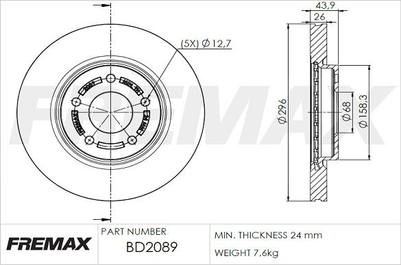 FREMAX BD-2089 - Kočioni disk www.molydon.hr