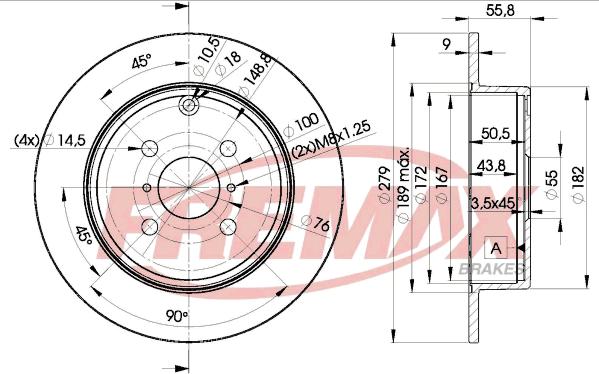 FREMAX BD-2081 - Kočioni disk www.molydon.hr