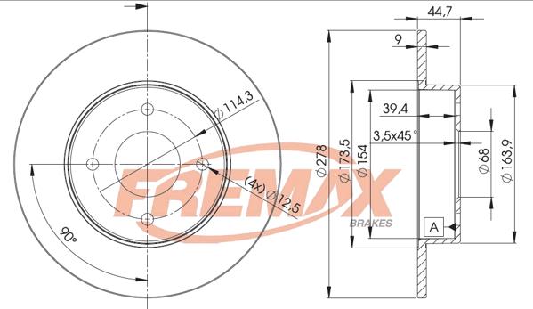 FREMAX BD-2083 - Kočioni disk www.molydon.hr