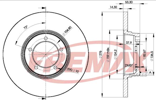 FREMAX BD-2107 - Kočioni disk www.molydon.hr