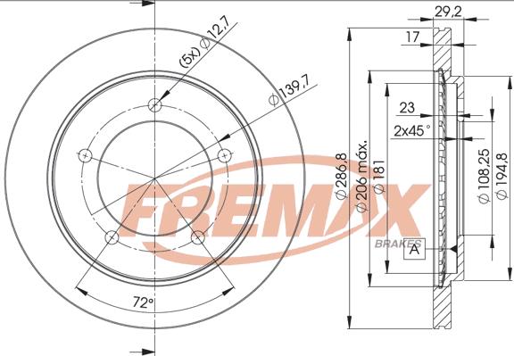 FREMAX BD-2863 - Kočioni disk www.molydon.hr