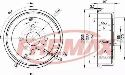 FREMAX BD-2252 - Bubanj kočnica www.molydon.hr