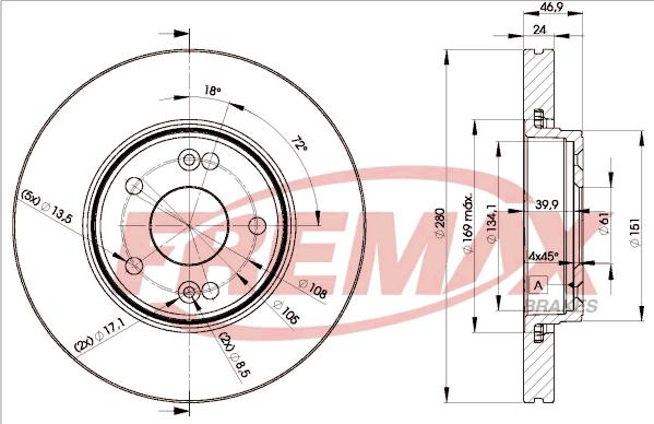 FREMAX BD-2234 - Kočioni disk www.molydon.hr