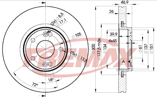 FREMAX BD-2235 - Kočioni disk www.molydon.hr