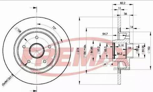 FREMAX BD-2236 - Kočioni disk www.molydon.hr