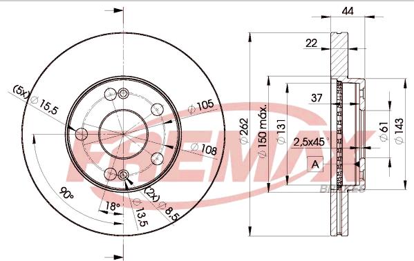 FREMAX BD-2233 - Kočioni disk www.molydon.hr