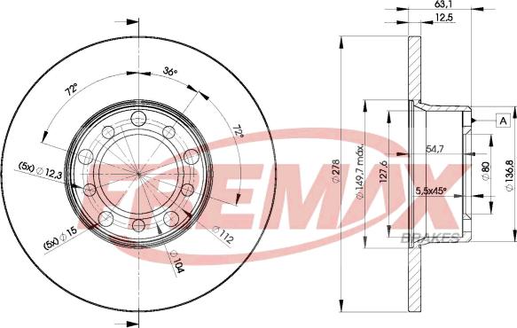 FREMAX BD-2780 - Kočioni disk www.molydon.hr