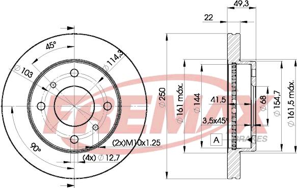 FREMAX BD-7450 - Kočioni disk www.molydon.hr