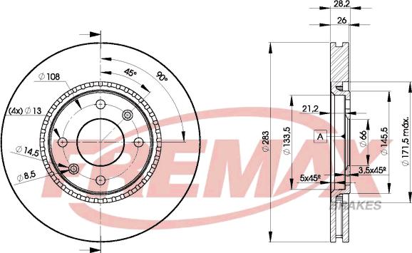 FREMAX BD-7406 - Kočioni disk www.molydon.hr