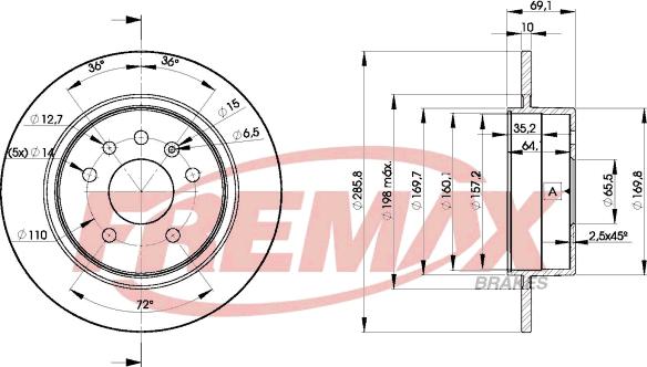 FREMAX BD-7476 - Kočioni disk www.molydon.hr