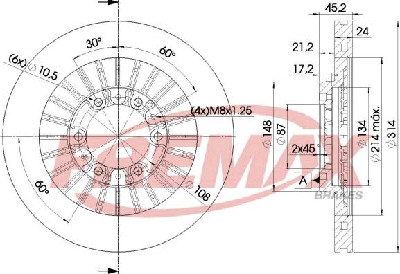 FREMAX BD-7043 - Kočioni disk www.molydon.hr