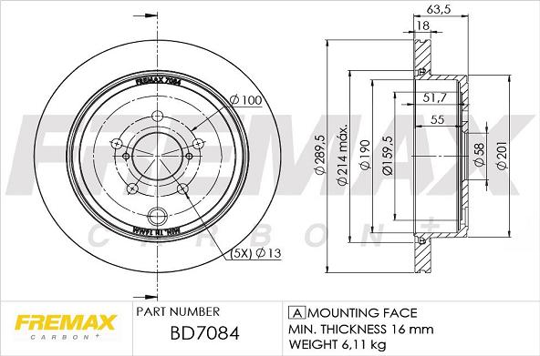 FREMAX BD-7084 - Kočioni disk www.molydon.hr