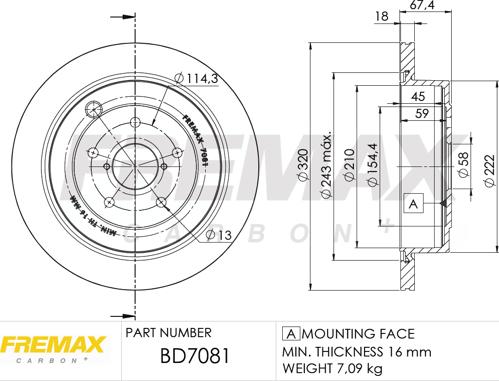 FREMAX BD-7081 - Kočioni disk www.molydon.hr