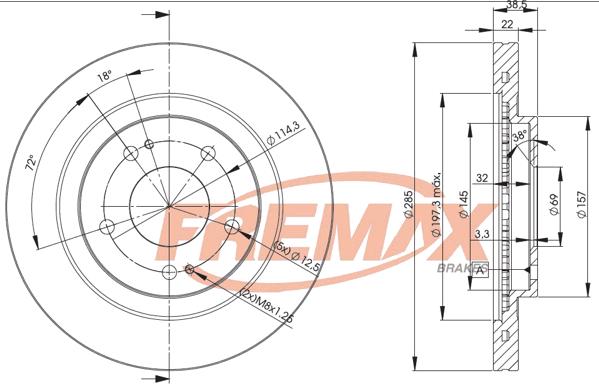 FREMAX BD-7039 - Kočioni disk www.molydon.hr