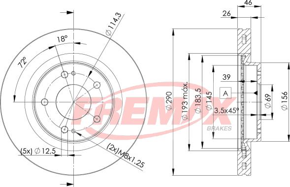 FREMAX BD-7031 - Kočioni disk www.molydon.hr