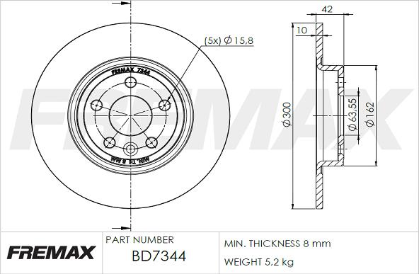 FREMAX BD-7344 - Kočioni disk www.molydon.hr