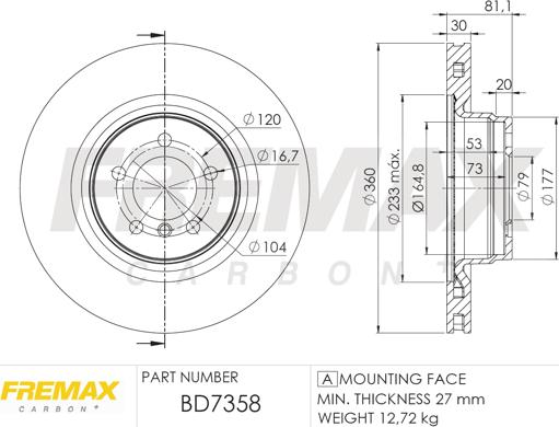 FREMAX BD-7358 - Kočioni disk www.molydon.hr